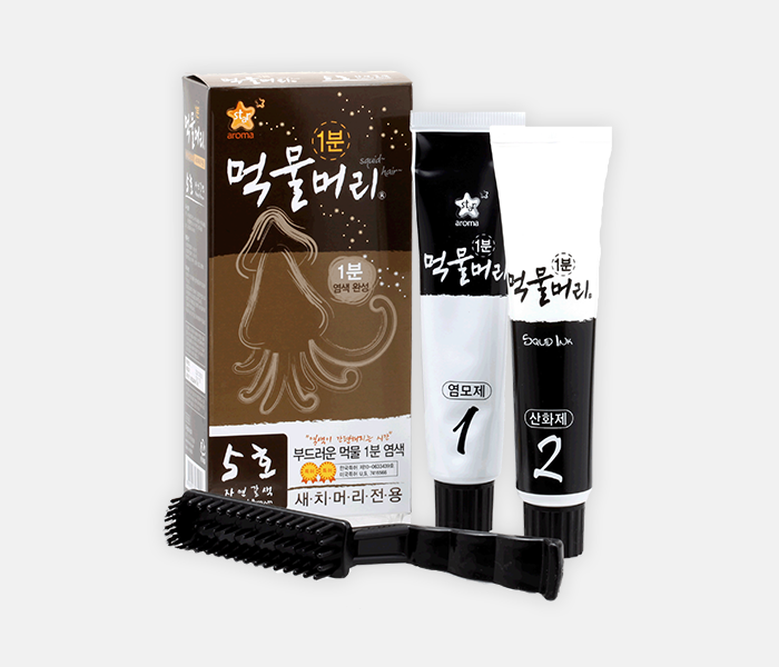 먹물머리 1분 헤어 칼라 크림