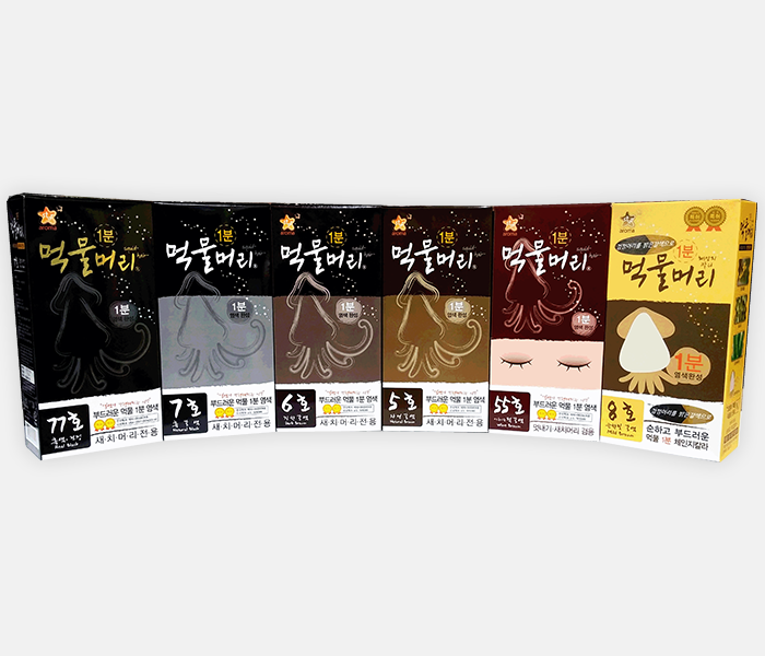 먹물머리 1분 헤어 칼라 크림